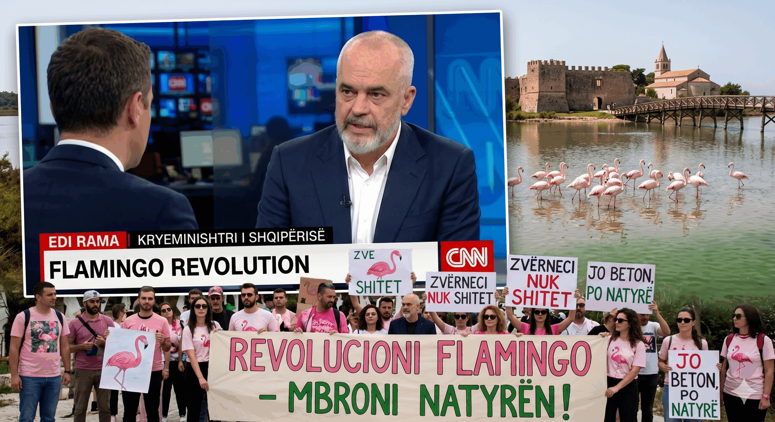 Edi Rama ka reaguar këtë mbrëmje në X, duke deklaruar se protesta kundër investimit në Zvërnec ka pasur rreth 2,000 pjesëmarrës Edi Rama